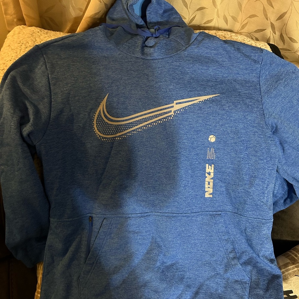Nike Blue Therma-Fit Soccer Hoodie Men’s Large